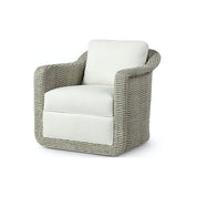 SHELBY SWIVEL LOUNGE CHAIR WHITEWASH