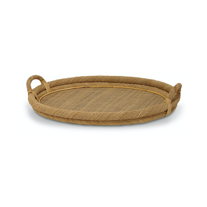 OVAL NATURAL ROPE TOP TRAY