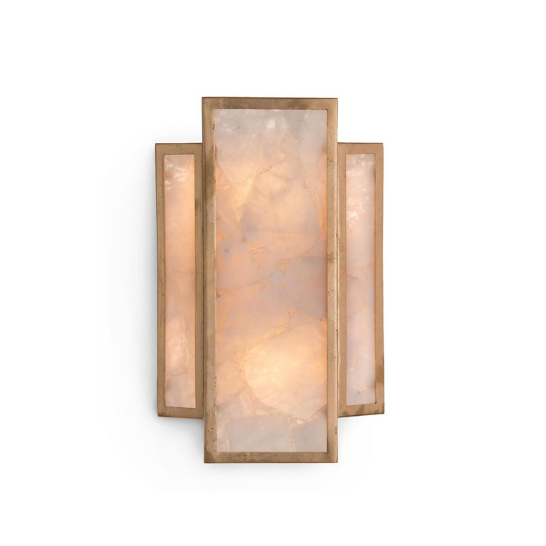 CALCITE PANEL TWO-LIGHT WALL SCONCE