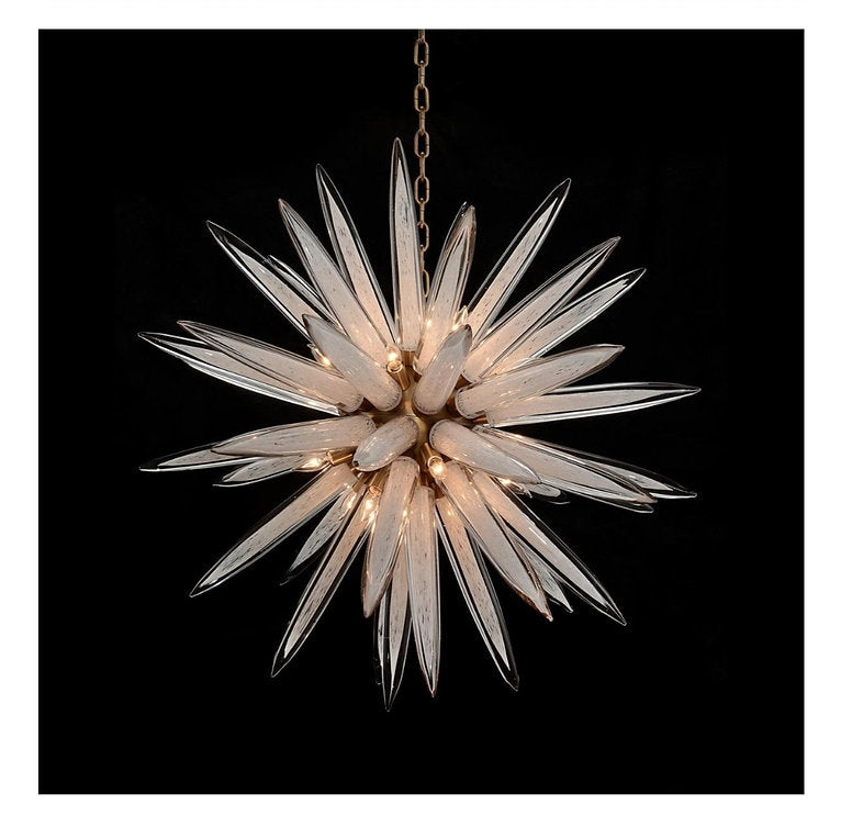 HANDBLOWN GLASS SPHERE SIXTEEN-LIGHT PENDANT