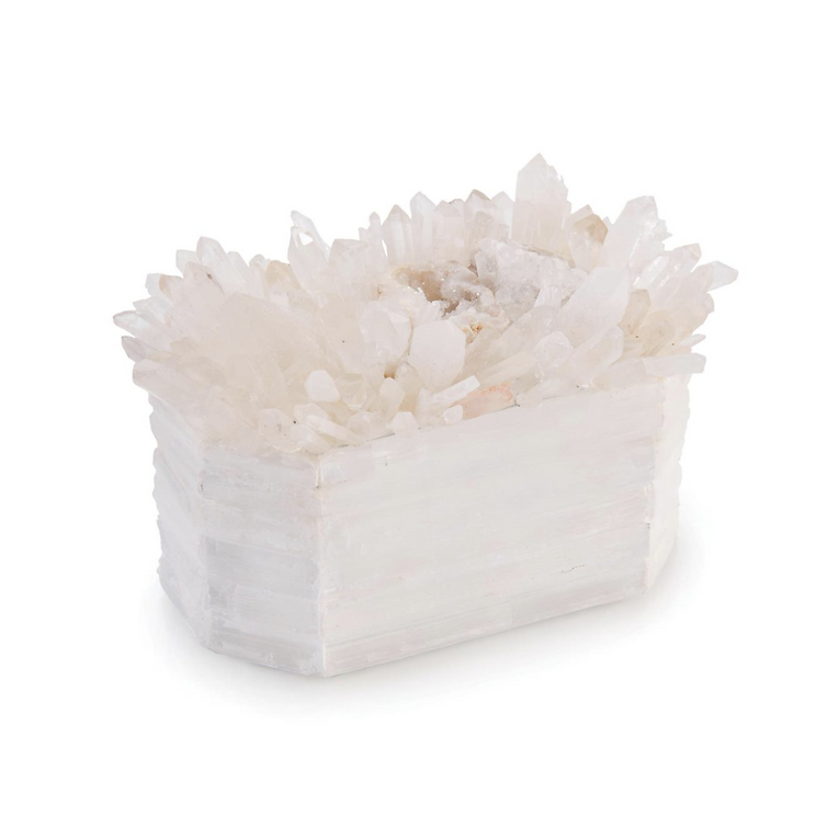 CRYSTALS ON WHITE BOX