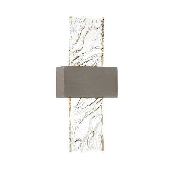 GLASS PANEL SINGLE-LIGHT WALL SCONCE