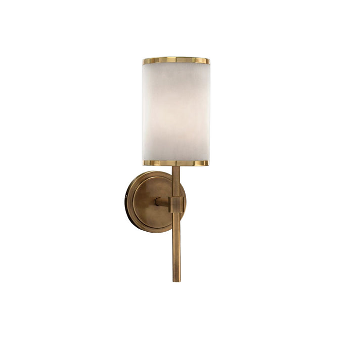 BRASS-BANDED ONE-LIGHT WALL SCONCE