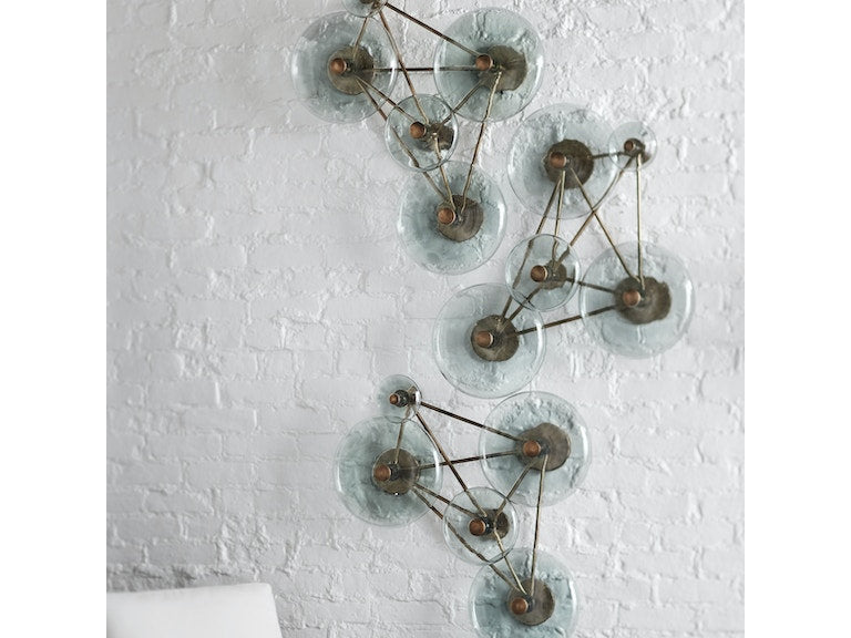 CALYPSO GLASS WALL DECOR GOLD