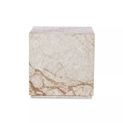 MODERN MARBLE PLINTH END TABLE