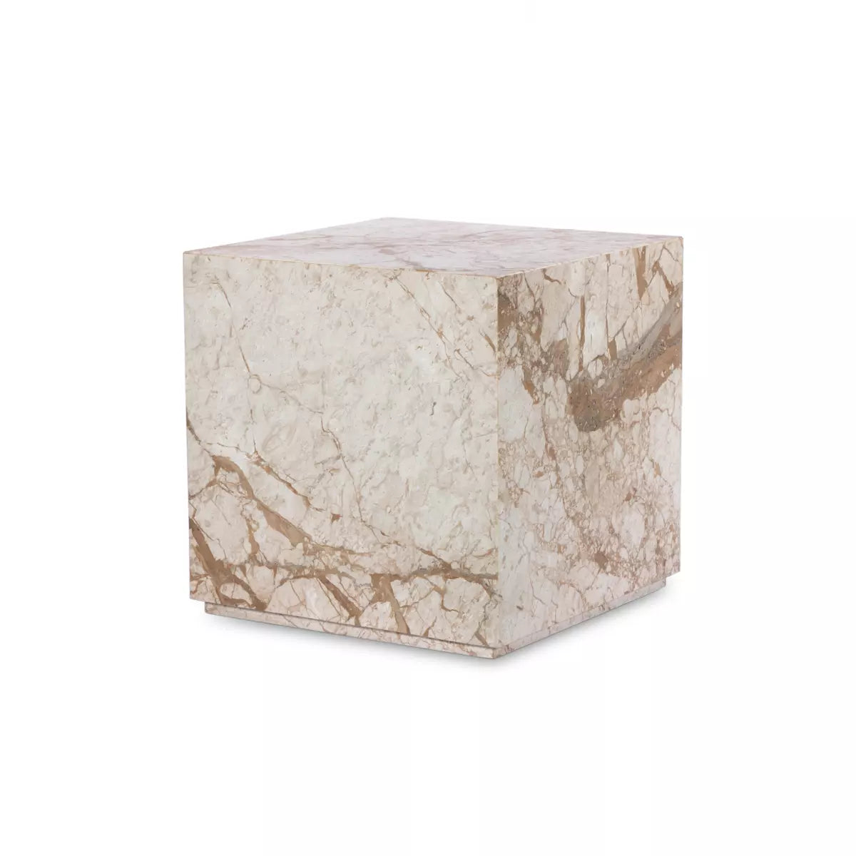 MODERN MARBLE PLINTH END TABLE