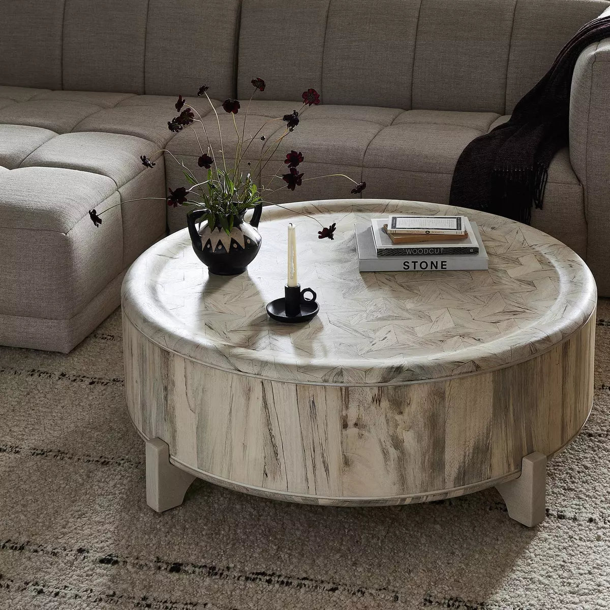 ZORA COFFEE TABLE-WHITEWASHED SPALTED