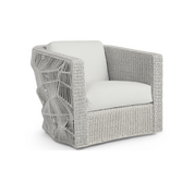 DORSEY OUTDOOR SWIVEL LOUNGE CHAIR, SILVER