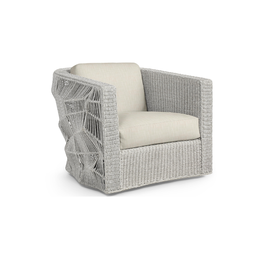 DORSEY OUTDOOR SWIVEL LOUNGE CHAIR, SILVER