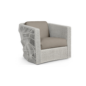 DORSEY OUTDOOR SWIVEL LOUNGE CHAIR, SILVER