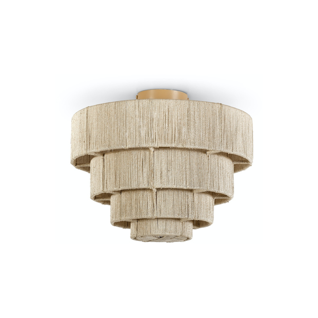 EVERLY SEMI FLUSH MOUNT, NATURAL