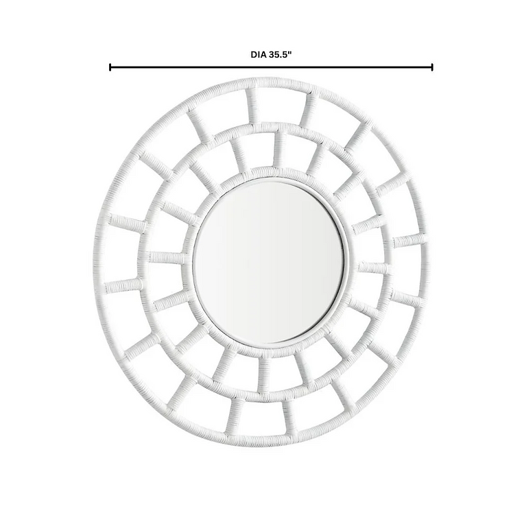 COMOROS MIRROR DESIGNED BY J. KENT MARTIN | WHITE - SMALL