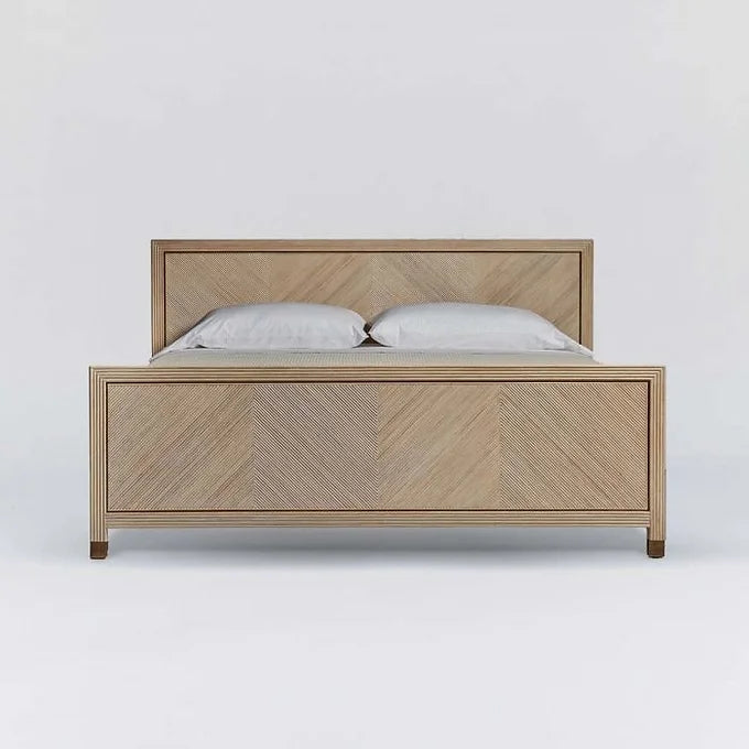 JENSEN KING BED - WHITE WASH