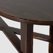 OVILLA OVAL DINING TABLE-DISTRESSED