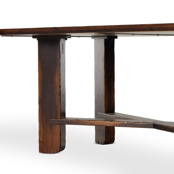 OVILLA OVAL DINING TABLE-DISTRESSED