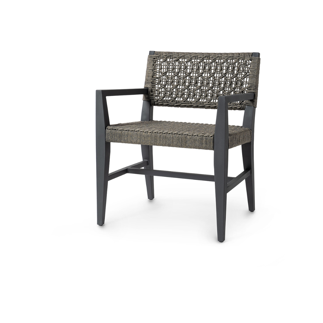 OLIVER OUTDOOR ARM CHAIR, CHARCOAL