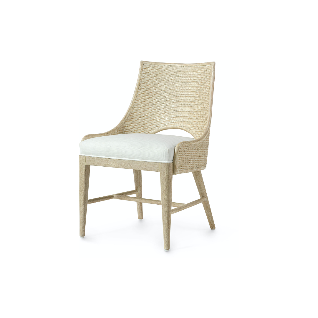 AVALON SIDE CHAIR, CERUSED WHITE