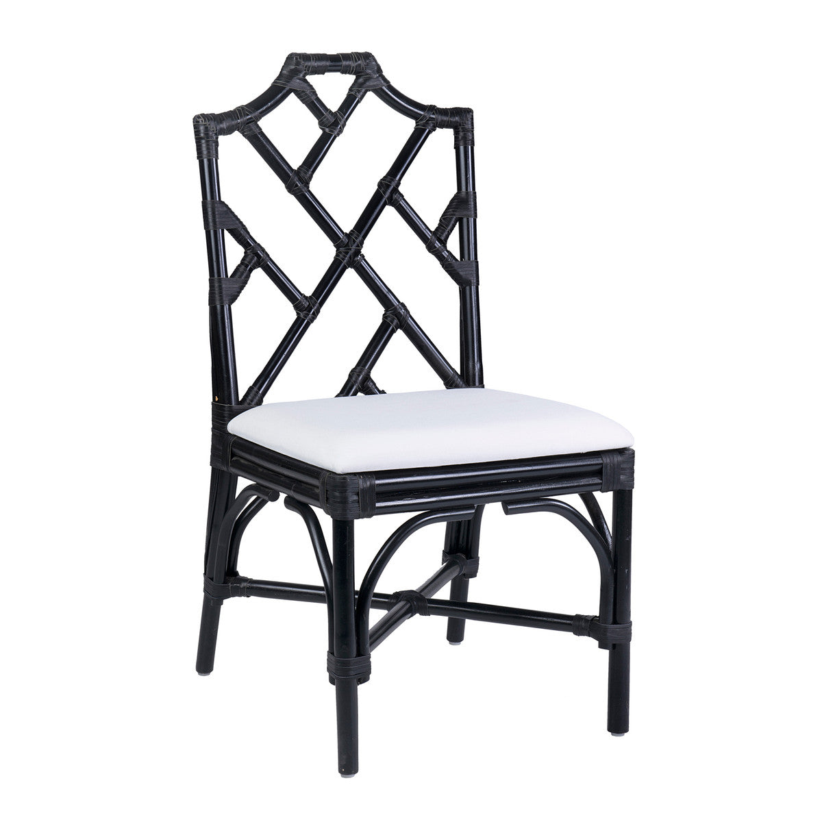 EMERY CHIPPENDALE RATTAN SIDE CHAIRS, SET OF 2 (PRICE IS PER PAIR)