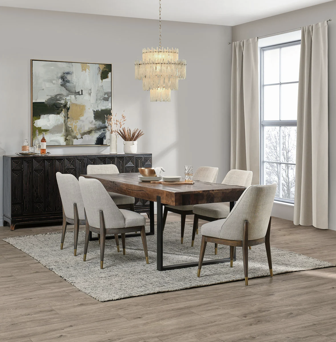 DUARTE DINING TABLE RECLAIMED BROWN