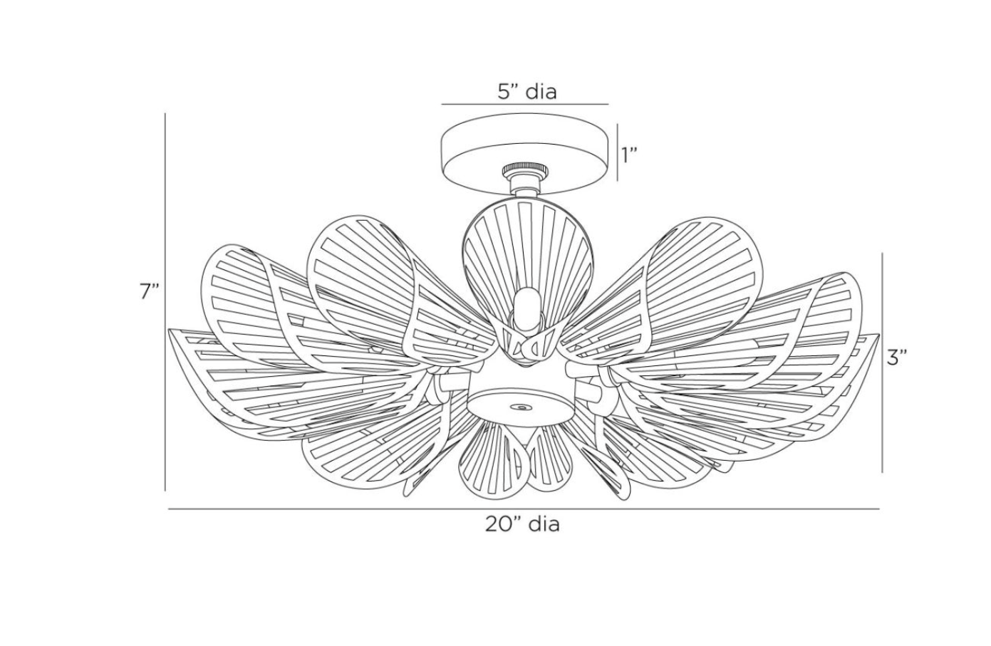 FRANCESCA FLUSH MOUNT