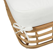 BAHAMA RATTAN OTTOMAN WITH CUSHION