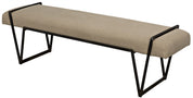 LARKIN BENCH, STEEL WITH LINEN