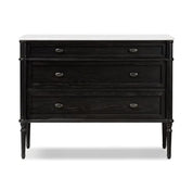 TOULOUSE MARBLE CHEST-DISTRESSED BLACK