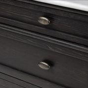 TOULOUSE MARBLE CHEST-DISTRESSED BLACK