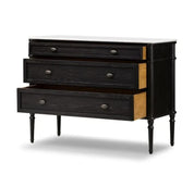 TOULOUSE MARBLE CHEST-DISTRESSED BLACK