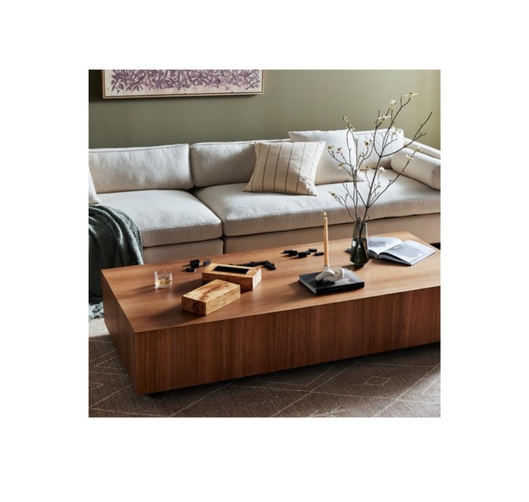 HUDSON LRG RECT COFFEE TABLE-NATURAL