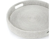 MONARCH ROUND TRAY LARGE WHITE SAND