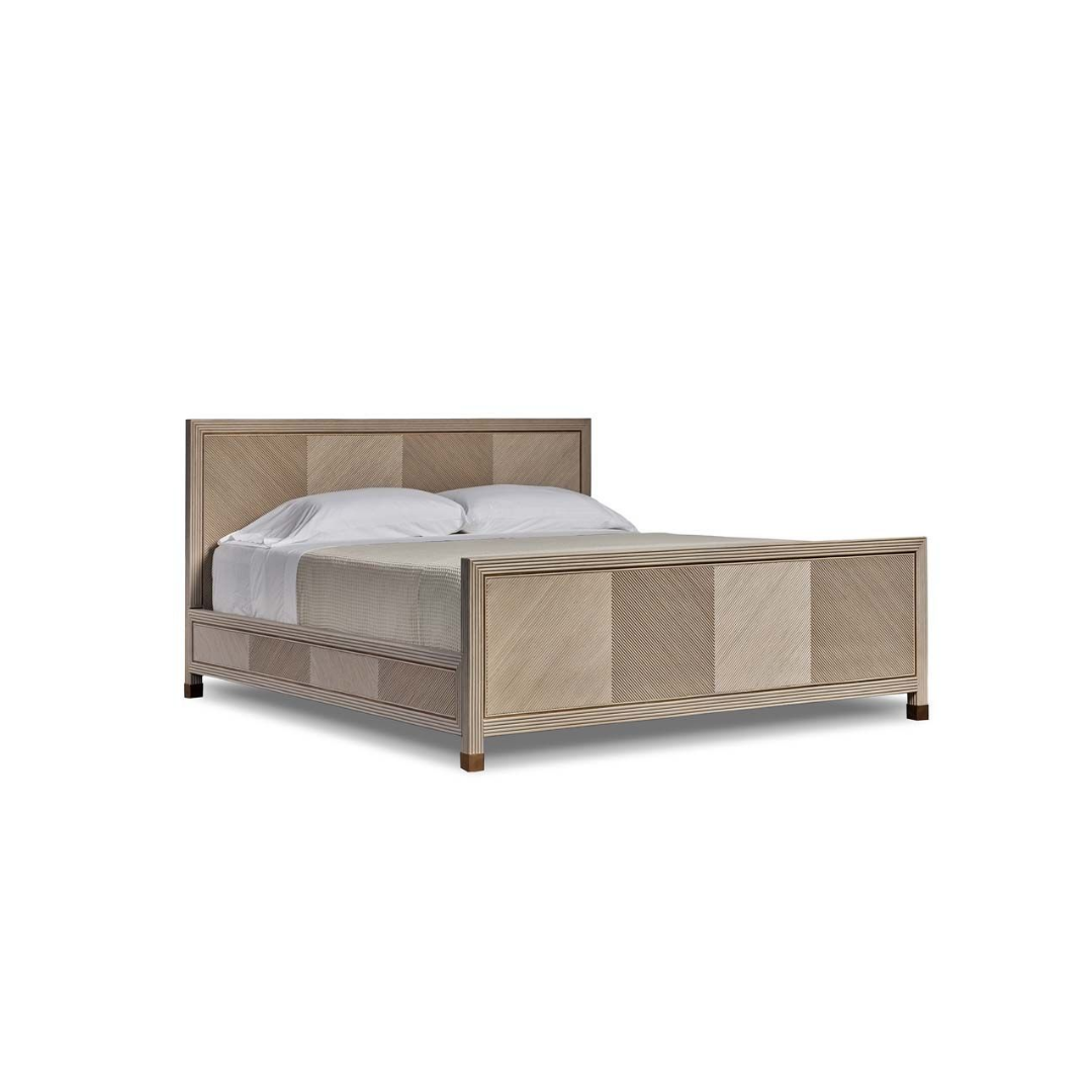 JENSEN KING BED - GREY WASH