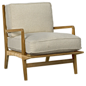 ALLISTER CHAIR, WHITE US MADE CUSHIONS