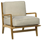 ALLISTER CHAIR, WHITE US MADE CUSHIONS