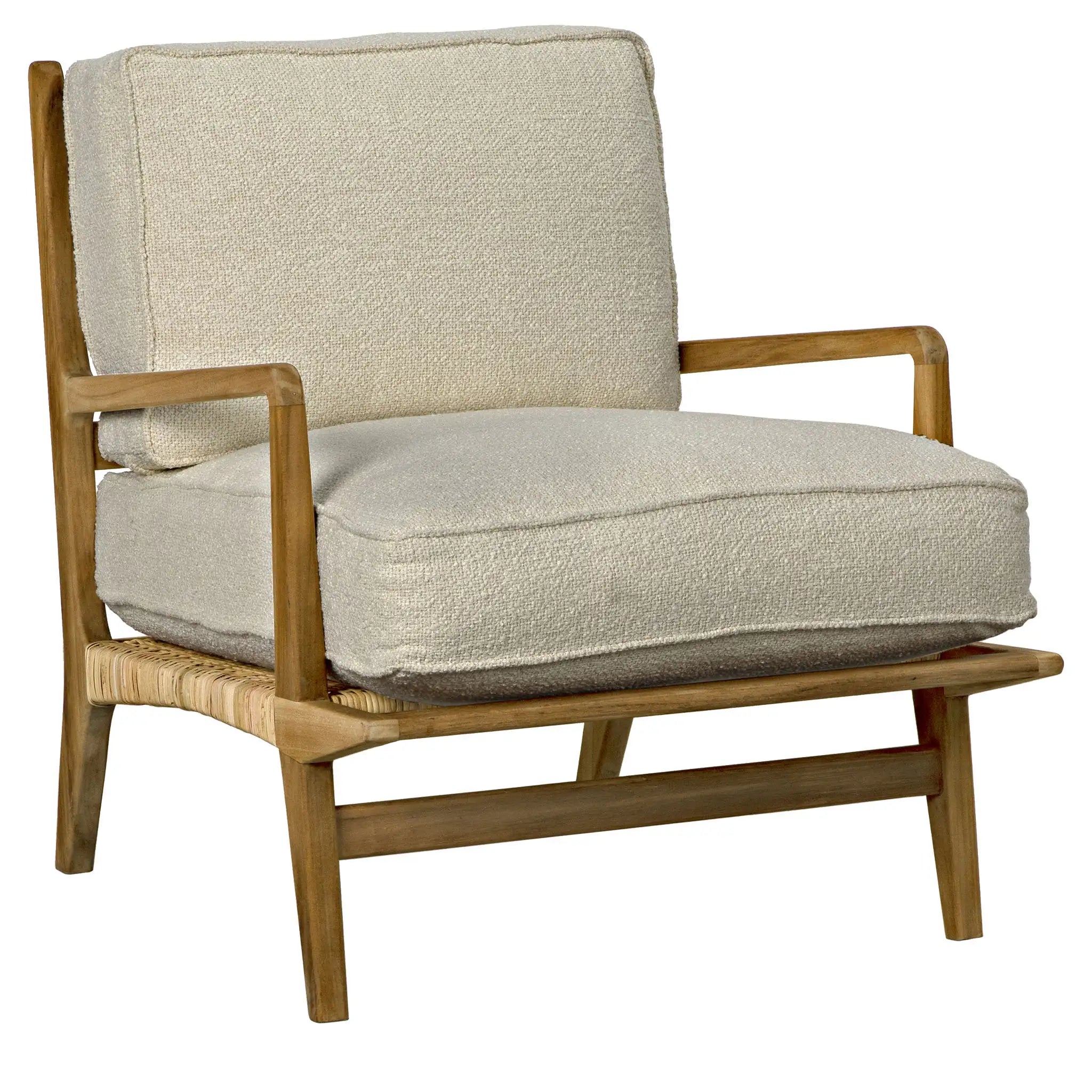 ALLISTER CHAIR, WHITE US MADE CUSHIONS