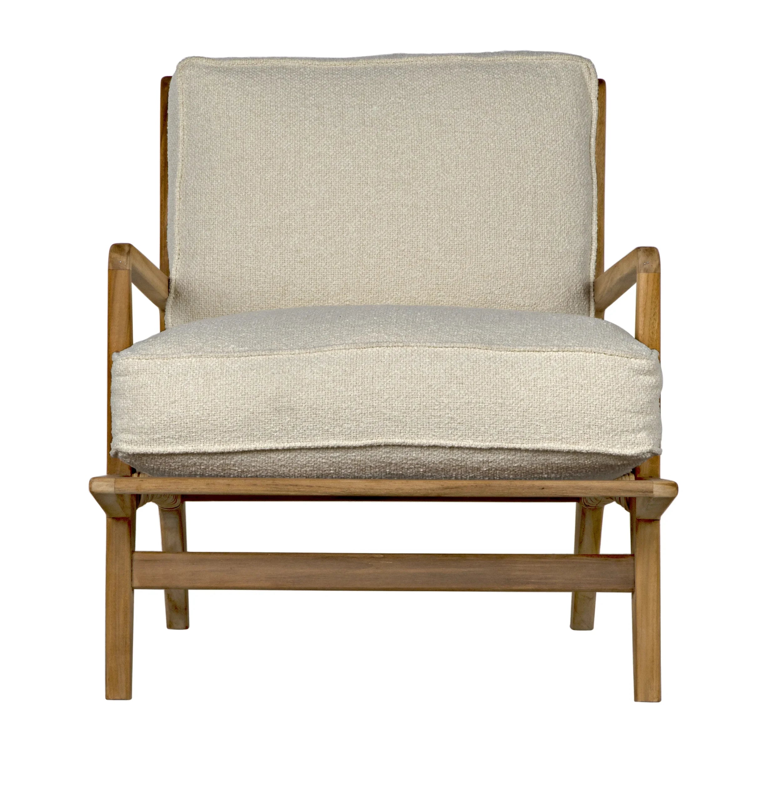 ALLISTER CHAIR, WHITE US MADE CUSHIONS