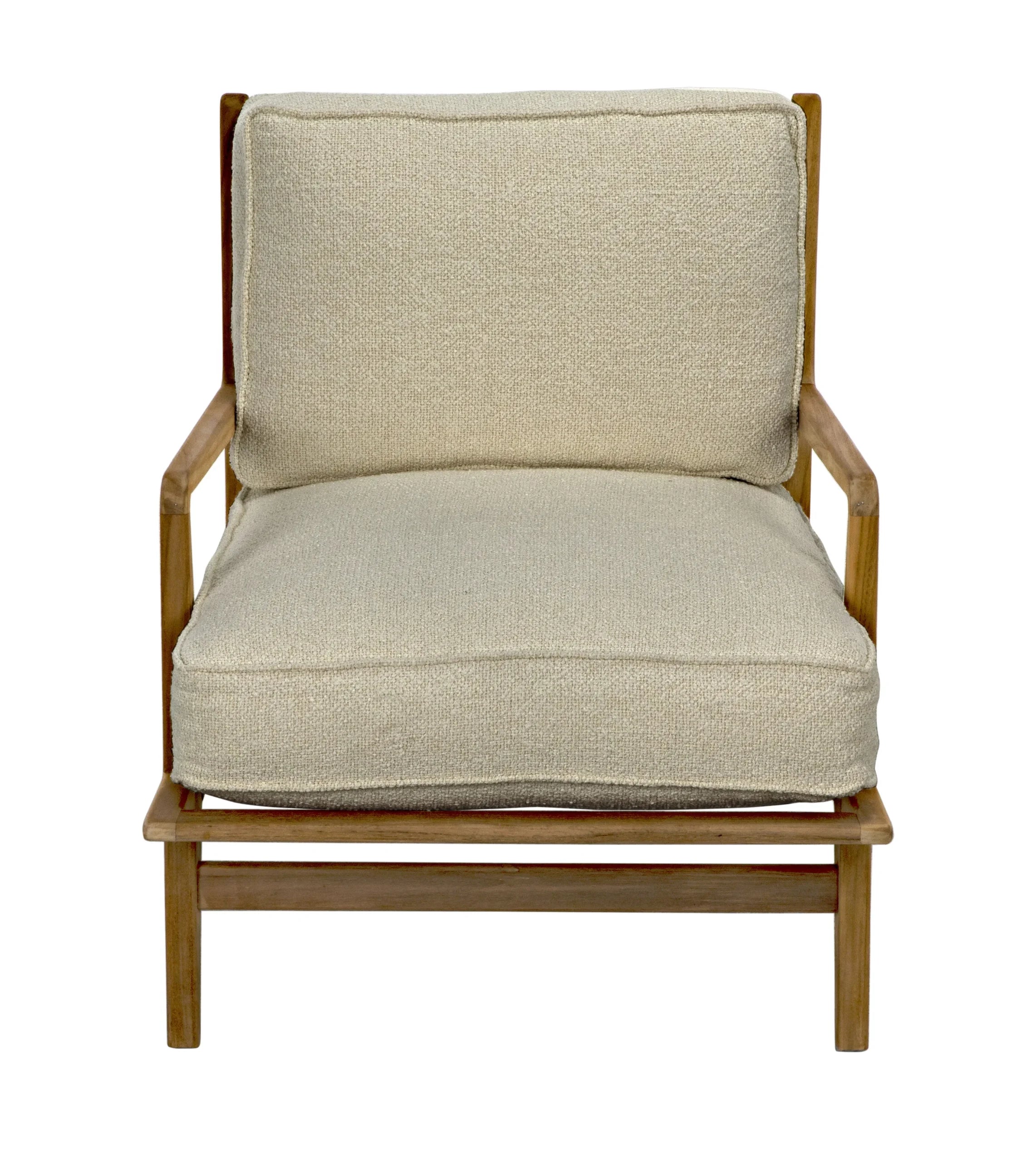 ALLISTER CHAIR, WHITE US MADE CUSHIONS