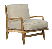 ALLISTER CHAIR, WHITE US MADE CUSHIONS