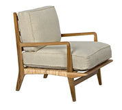 ALLISTER CHAIR, WHITE US MADE CUSHIONS