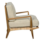 ALLISTER CHAIR, WHITE US MADE CUSHIONS