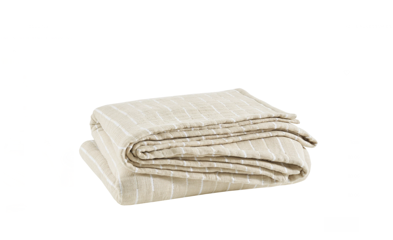 MARINO NATURAL / IVORY MATELASSE COVERLET