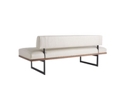 TUCK BENCH IVORY LEATHER