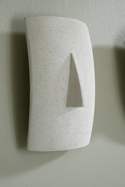 GEOMETRIC CYCLADIC WALL ART SET OF 5, WHITE STONE